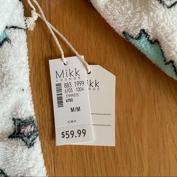 Mikk Lounge white unicorn fuzzy onesie with hood size M Christmas present - Picture 7 of 7